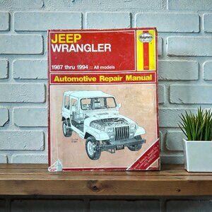 Jeep Wrangler Automotive Repair Manual 1987-1995 Haynes 50030 (1777) All Models